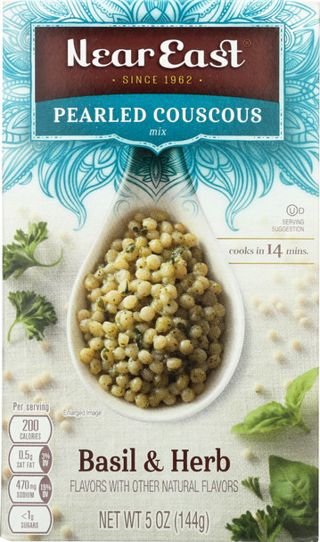 Near East: Pearled Couscous Mix Basil And Herb, 5 Oz