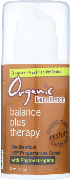 Organic Excellence: Progesterone With Phytoestrogens Cream, 3 Oz