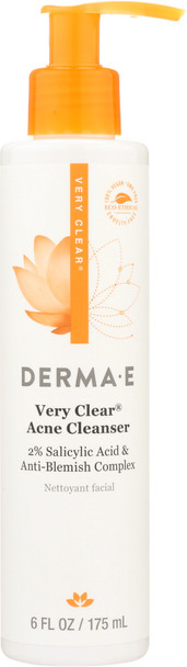 Derma E: Very Clear Cleanser, 6 Oz
