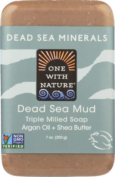 One With Nature: Dead Sea Mud Minerals Soap Bar, 7 Oz