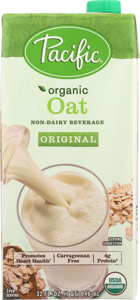 Pacific Foods: Organic Oat Dairy Free Original Beverage, 32 Oz