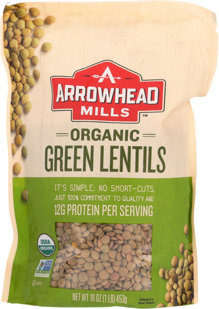 Arrowhead Mills: Organic Green Lentils, 16 Oz