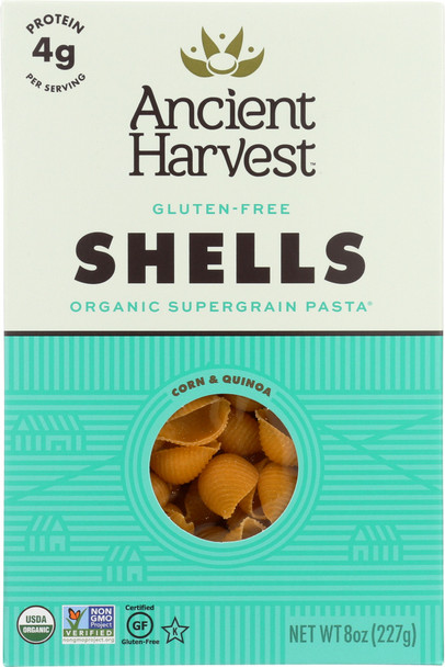 Ancient Harvest: Supergrain Pasta Shells Gluten Free, 8 Oz