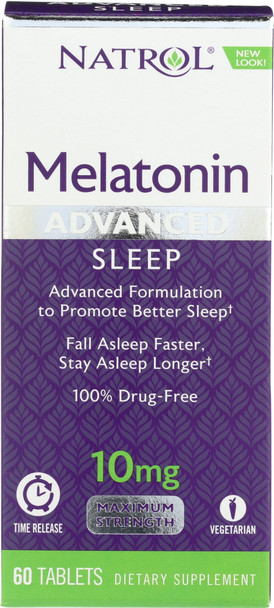 Natrol: Advanced Sleep Melatonin 10 Mg, 60 Tablets