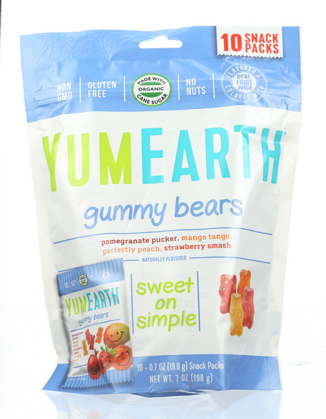Yumearth Organics: Gummy Bears 10 Snack Packs, 7 Oz