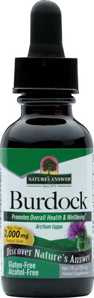 Natures Answer: Burdock Root Alcohol Free, 1 Oz
