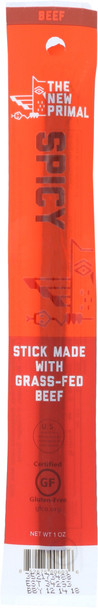 The New Primal: Jerky Beef Stick Spicy, 1 Oz