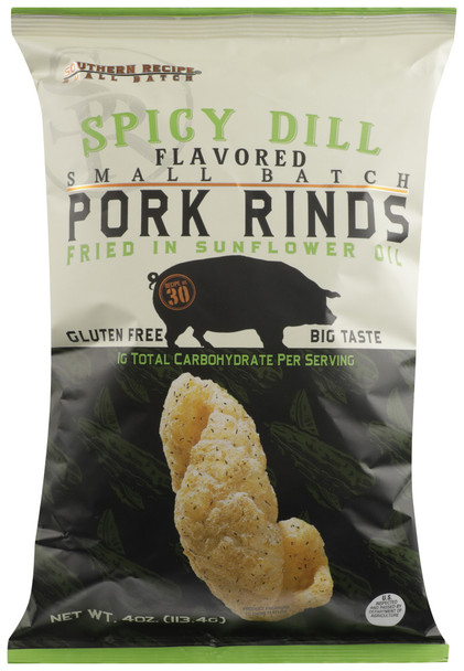 Southern Recipe Small Batch: Pork Rind Spicy Dill, 4 Oz