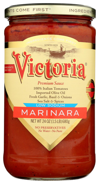 Victoria: Low Sodium Marinara Sauce, 24 Oz