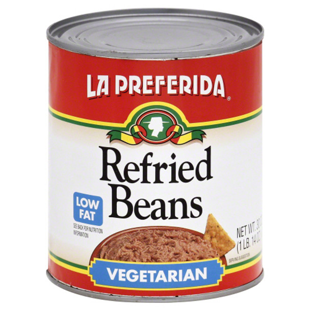 La Preferida: Low Fat Vegetarian Refried Beans, 30 Oz