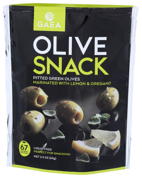 Gaea North America: Green Olives Marinated With Lemon And Oregano, 2.3 Oz