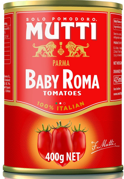 Mutti: Tomato Baby Roma, 14 Oz