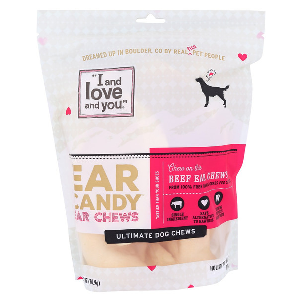 I&love&you: Ear Candy Beef Ear Chews 5ct, 2.5 Oz