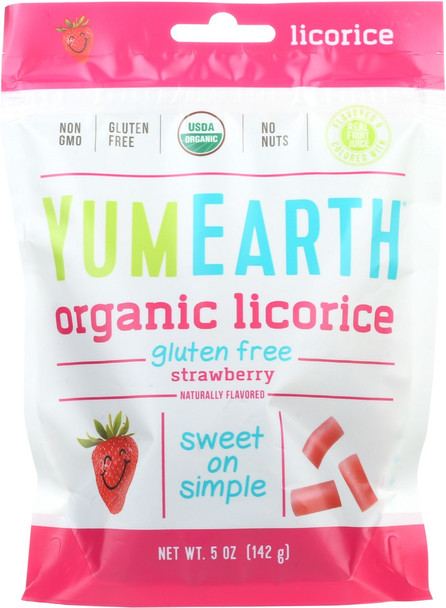 Yumearth: Licorice Strawberry Gf Org, 5 Oz