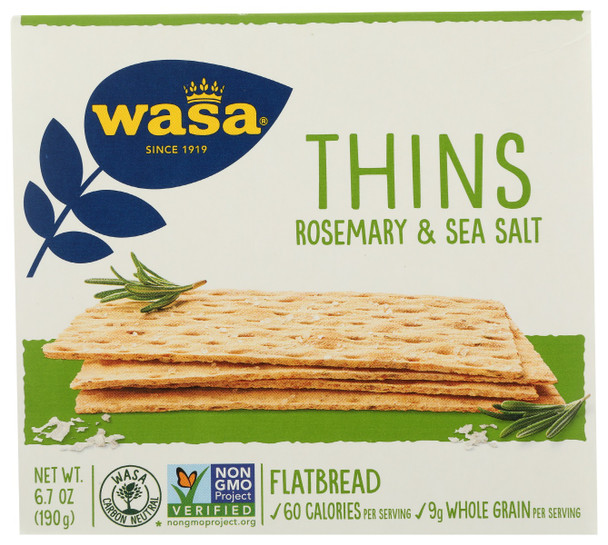 Wasa: Thins Rosemary & Salt, 6.7 Oz