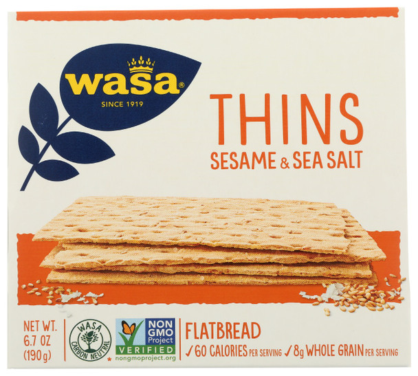 Wasa: Thins Sesame, 6.7 Oz