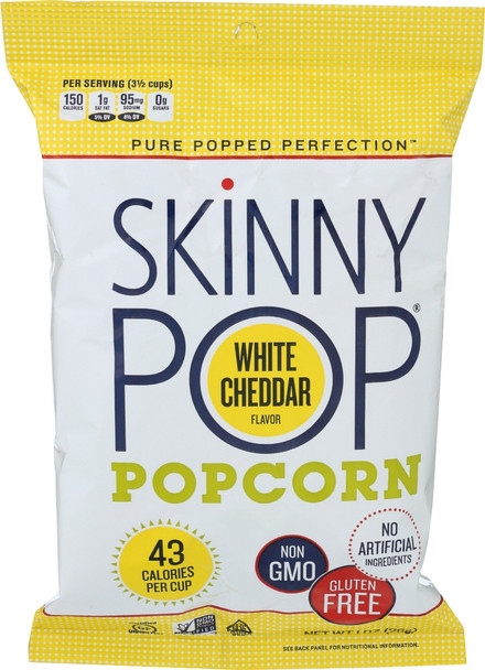 Skinny Pop: Popcorn White Cheddar, 1 Oz