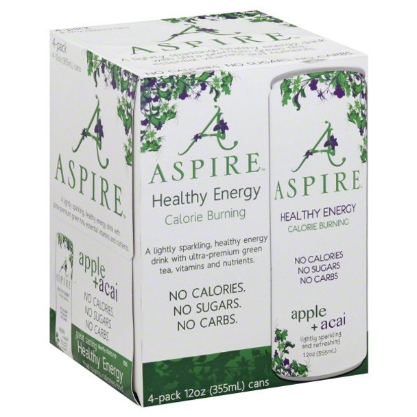 Aspire: Enrgy Apl Acai 4pk, 48 Fo