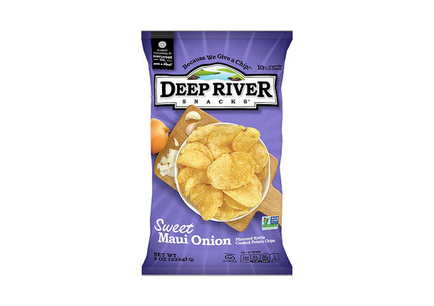 Deep River: Sweet Maui Onion Kettle Cooked Potato Chips, 8 Oz