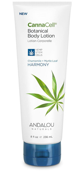 Andalou Naturals: Harmony Chamomile + Myrtle Leaf Cannacell Botanical Body Lotion, 8 Fo