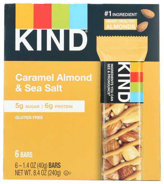 Kind: Caramel Almond And Sea Salt 6 Count Bars, 8.4 Oz