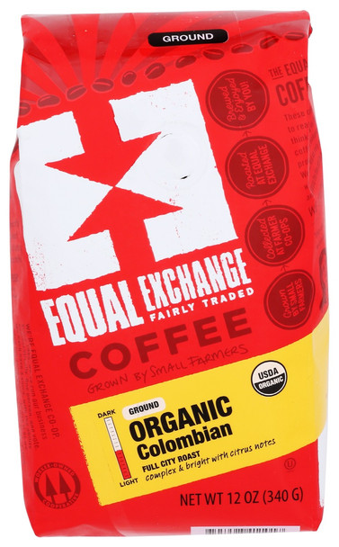 Equal Exchange: Coffee Columbian Ground Organic, 12 Oz