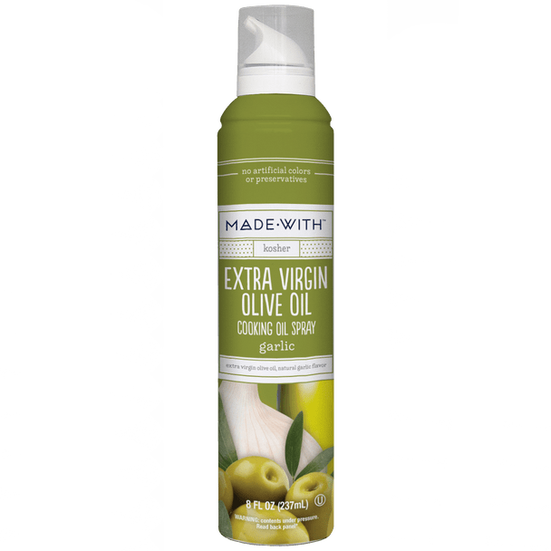 Made With: Oil Spray Evoo Garlic, 8 Fo