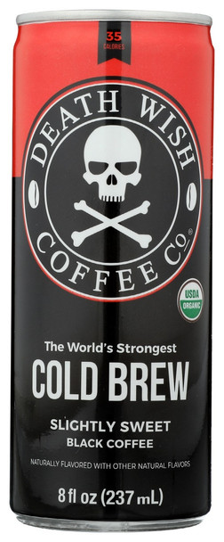 Death Wish Coffee: Coffee Cld Brw Slight Swt, 8 Fo