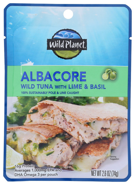Wild Planet: Pouch Albacore Bsl Lime, 2.6 Oz