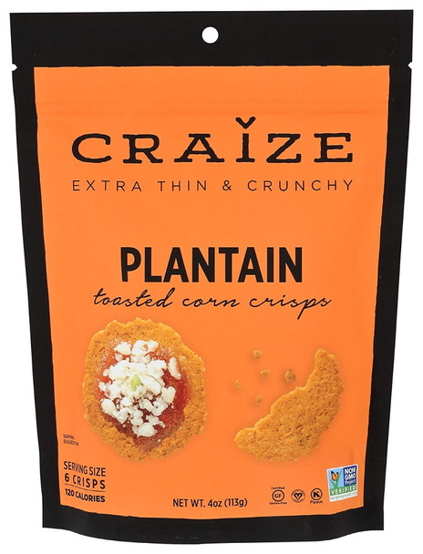 Craize: Crackers Corn Plantain, 4 Oz