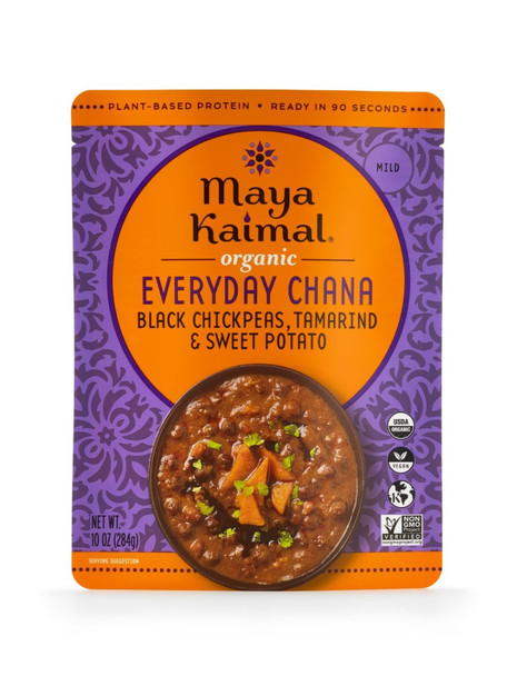 Maya Kaimal: Black Chickpeas Tamarind & Sweet Potato Organic Everyday Chana, 10 Oz
