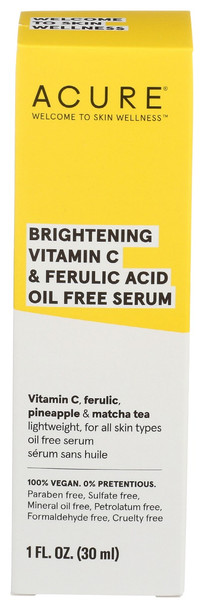 Acure: Brightening Vitamin C And Ferulic Acid Serum, 1 Fo