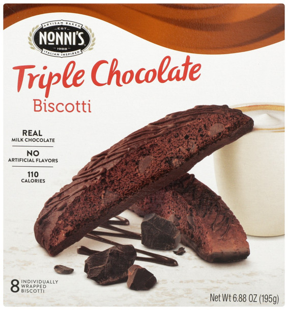 Nonnis: Biscotti Milk Choco Trple, 6.88 Oz