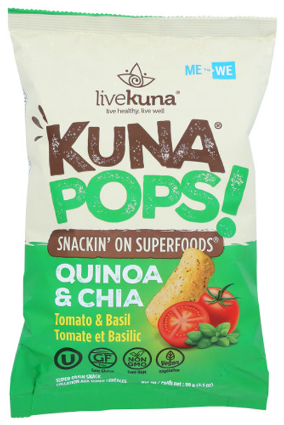 Kuna Pops: Snacks Tomato And Basil, 3.5 Oz