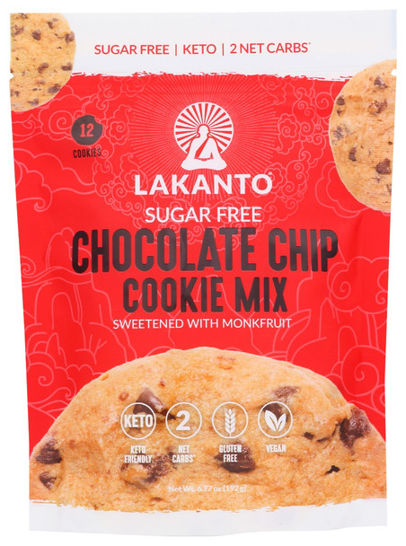 Lakanto: Sugar Free Chocolate Chip Cookie Mix, 6.77 Oz