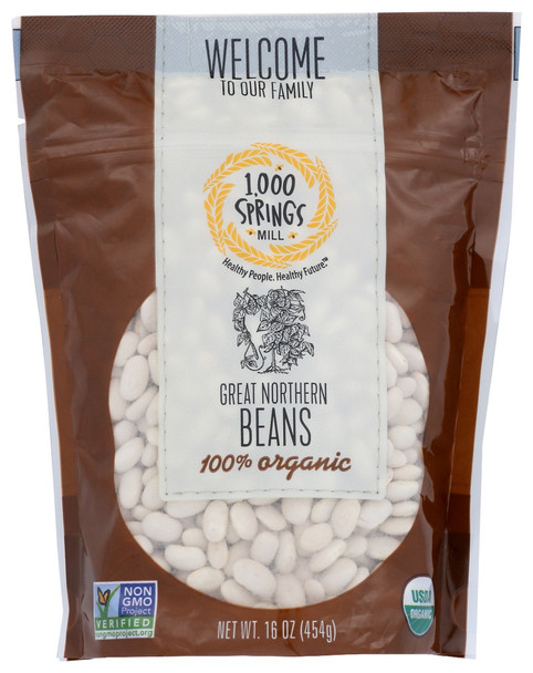 1000 Springs Mill: Great Northern Beans, 16 Oz
