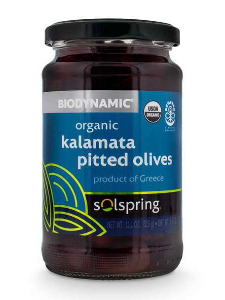 Solspring: Olives Kalamata Pitted, 11.1 Oz