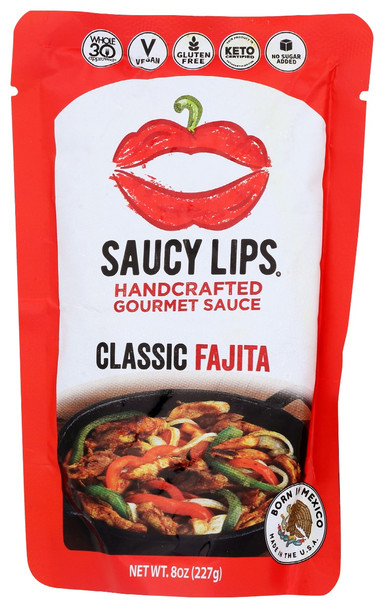 Saucy Lips: Sauce Classic Fajita, 8 Oz