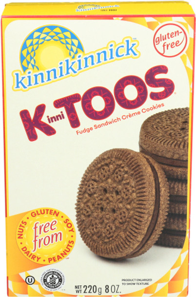 Kinnikinnick: Kinnitoos Fudge Sandwich Creme Cookies, 8 Oz