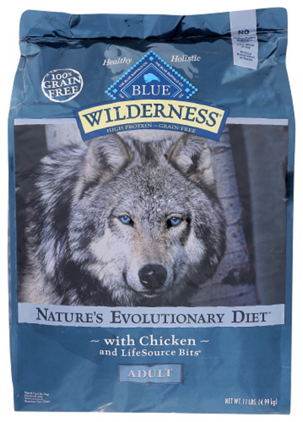 Blue Buffalo: Wilderness Adult Dog Food Chicken Recipe, 11 Lb