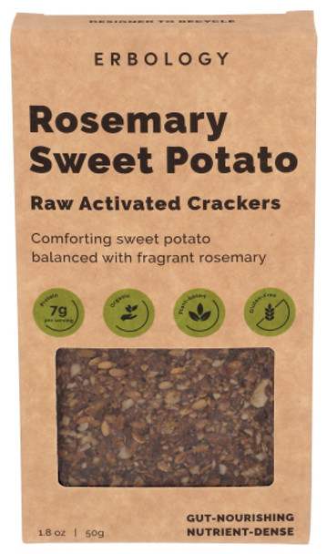 Erbology: Crackers Rosemary Swt Pt, 1.8 Oz