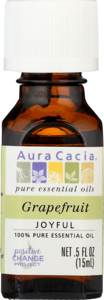 Aura Cacia: 100% Pure Essential Oil Grapefruit, 0.5 Oz