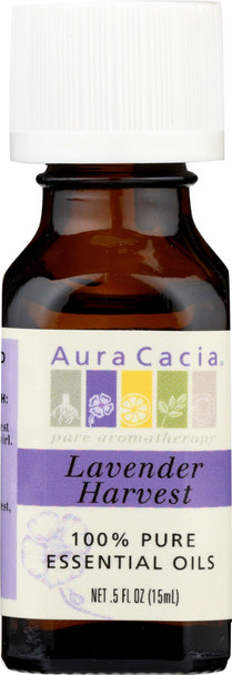 Aura Cacia: 100% Pure Essential Oil Lavender Harvest, 0.5 Oz