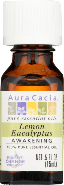 Aura Cacia: Essential Oil Awakening Lemon Eucalyptus, 0.5 Oz