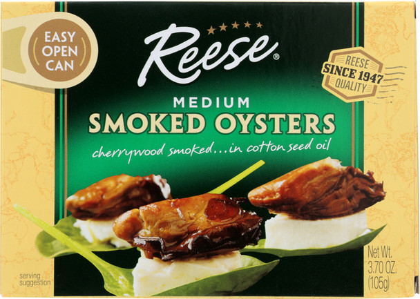 Reese: Smoked Oyster Medium, 3.7 Oz