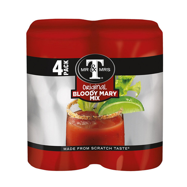 Mr & Mrs T: Original Bloody Mary Mix Pack Of 4 (5.5 Oz Each), 22 Oz