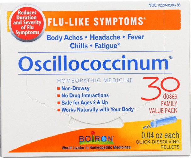 Boiron: Oscillococcinum Flu-like Symptoms 30 Pellets, 0.04 Oz Ea