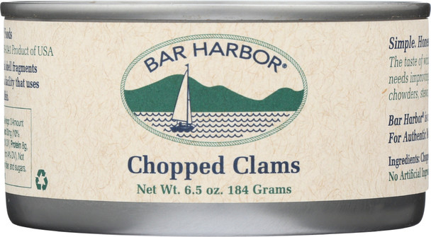 Bar Harbor: Premium All Natural Chopped Clams, 6.5 Oz