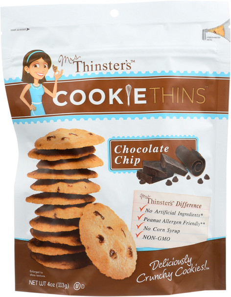 Mrs Thinsters: Cookie Thin Chocolate Chip, 4 Oz