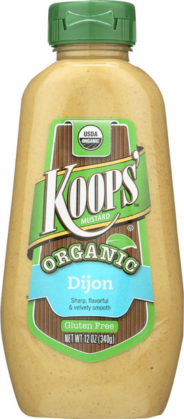 Koops: Organic Dijon Mustard, 12 Oz